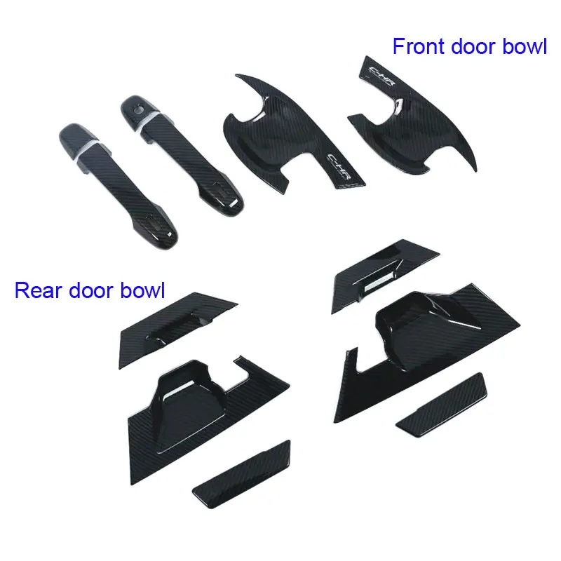 

Door Handle Bowl Cover ABS Carbon Fiber For C-HR 2018 Handle Protection Cover For CHR Exterior Car Chromium Styling Accessory