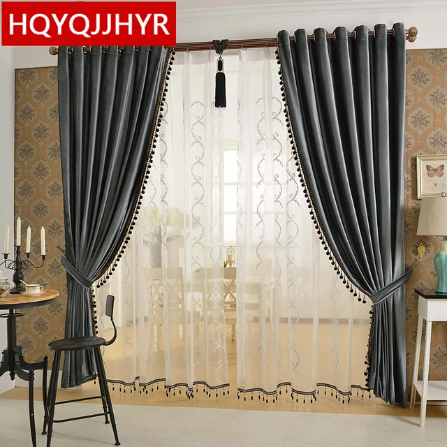 Europese luxe 6 kleur fluwelen gordijnen voor Woonkamer Effen kleur ... Europese luxe 6 kleur fluwelen gordijnen voor Woonkamer Effen kleur ...