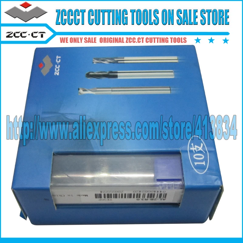 

AL-2B-R3.0 ZCC.CT Cemented Carbide 2-flute ball nose solid carbide end mills with straight shank for machining aluminum