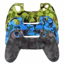 Gamepad Cover Cases Durable Decal Camouflage Silicone Rubber Soft sleeve Skin Grip Cover Case Protector For PS4 Game console