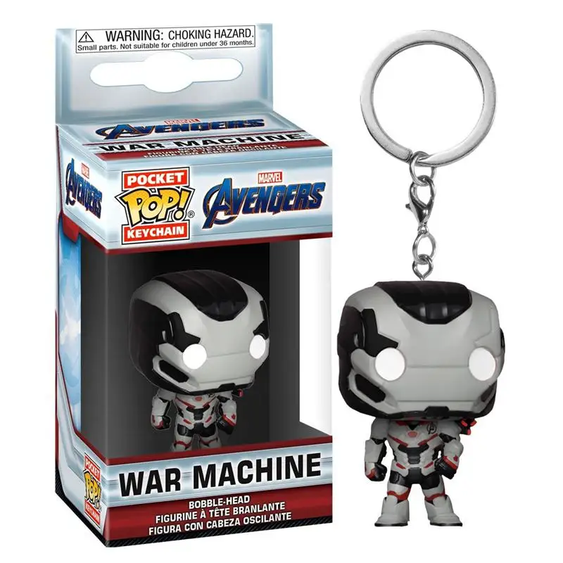 Funko Pop Pocket Marvel Мстители эндшпиль брелок Капитан Америка военная машина Халк Тор танос ракета фигурка игрушки - Цвет: War Machine