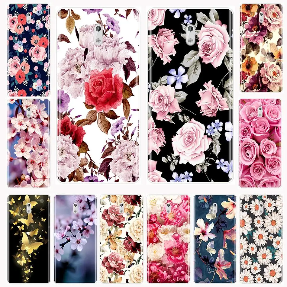 

Soft Phone Case Silicone For Nokia 8 6 5 3 2 1 X6 Cute Beautiful Flower Floral Silicone Soft Back Cover For Nokia 7 Plus Case