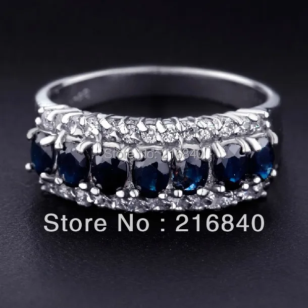 

Gem Beautiful Natural Sapphire Ring In 925 Sterling Silver jewelry Woman Fashion Elegant Handmade Birthstone Gift SR0154