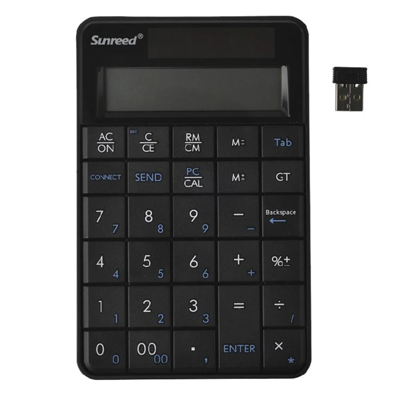 

2in1 29 keys Portable Numeric Keyboard with Digital Display Calculator for Laptop Tablet Computer Compatible For Win&OS X System