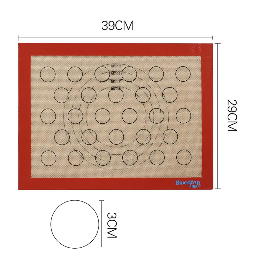 Bluedrop Кондитерские коврики силиконовые листы для выпечки Макарон печенье листы непильная печь лайнер пищевой пекарня, торт инструмент 29x39 см