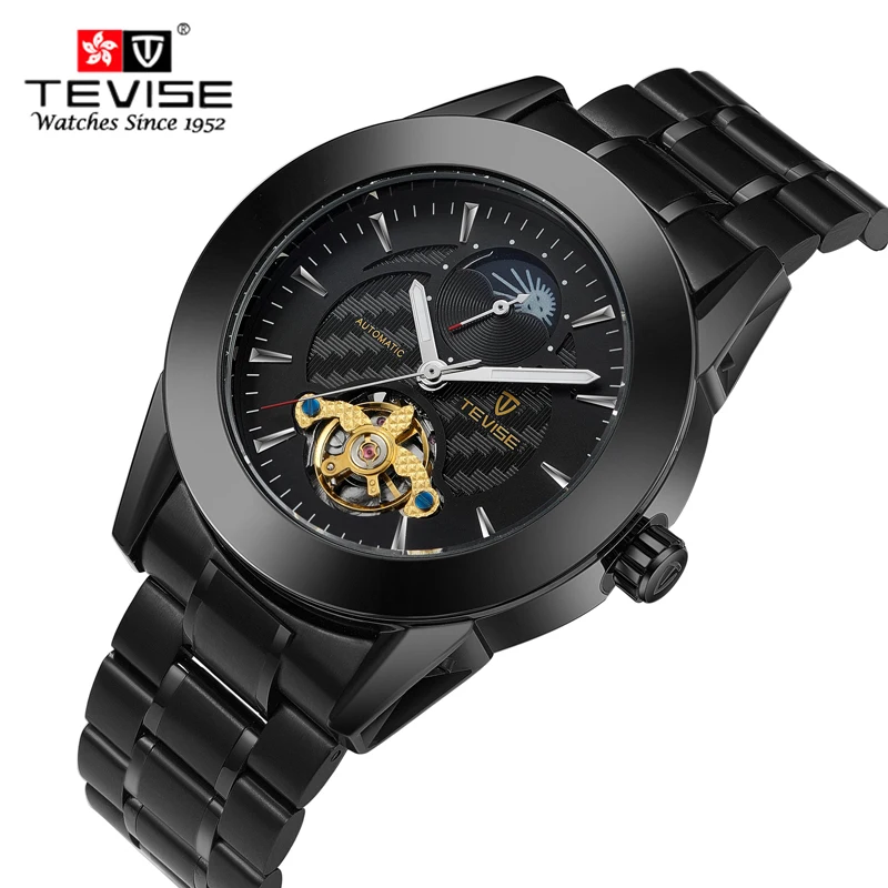 

TEVISE Fashion Men Watch Men Brand Automatic Mechanical Wrist Stainless Steel Wristwatch Male Clock Relogio Masculino Hodinky