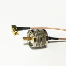Модем с коаксиальным кабелем штекер uhf разъем Переключатель SMB Женский Джек угловой разъем RG178 кабель 15 см " адаптер