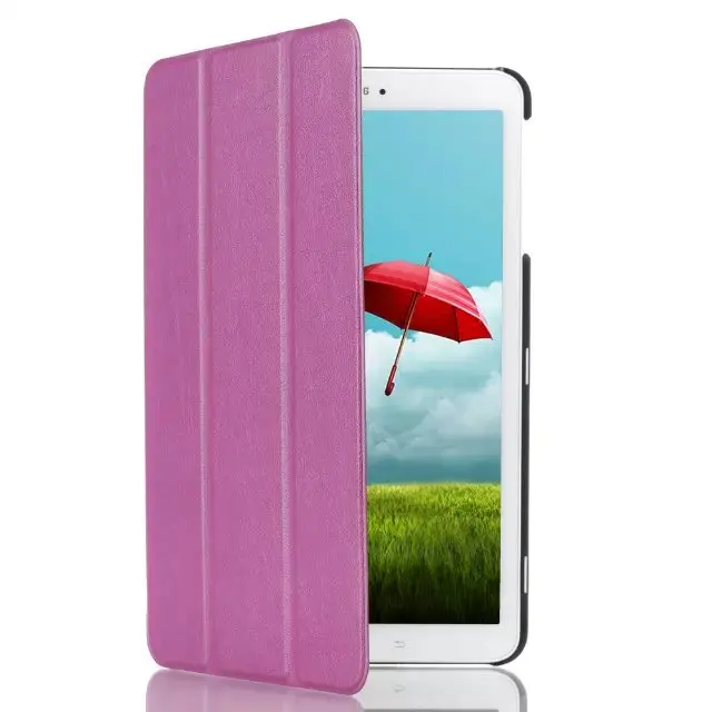 Для Tab 9,7 кожаный чехол кожи чехол для Samsung Galaxy Tab 9,7 T555 T550 T550 P550 9," tablet case - Цвет: purple