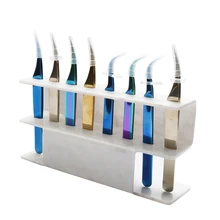 3 цвета Пинцет держатель для хранения акриловый дисплей стенд акриловый Пинцет Дисплей Стенд прививка для наращивания ресниц макияж T