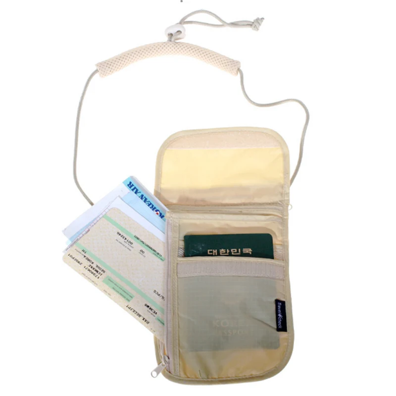 1 шт. шейный подвесной чехол для путешествий кошелек ID держатель для хранения денег Сумка многофункциональная карта посылка
