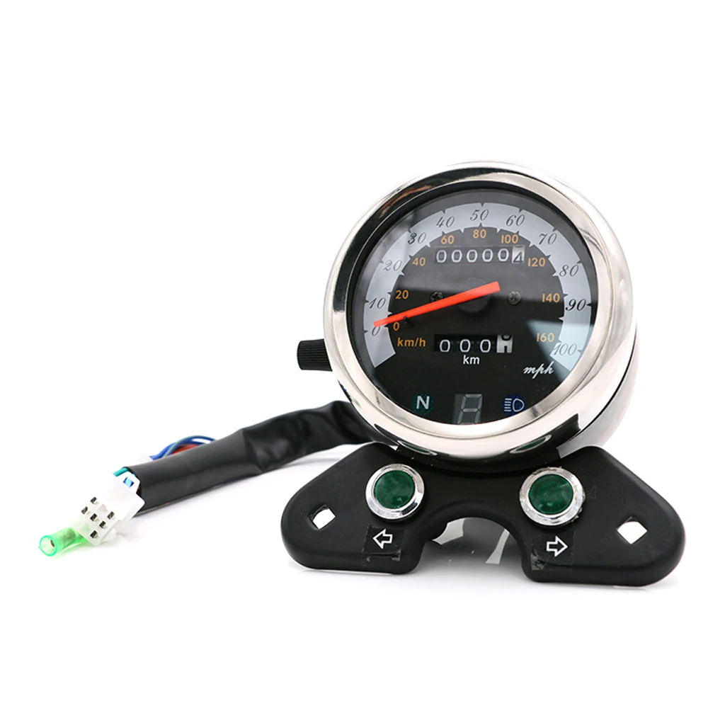 Universal Motorcycle Speedometer Odometer Gauge ATV Bike Scooter Backlit Dual Speed meter with