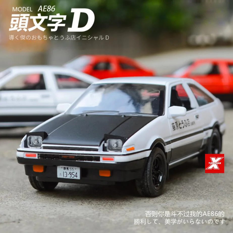 Классический литой автомобиль toyota AE86 turno масштаб 1:28 начальный D литье под