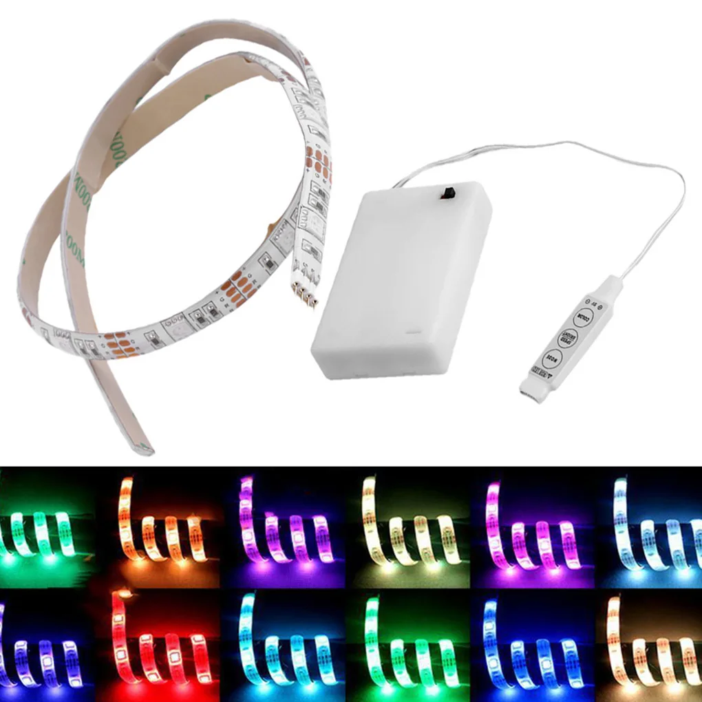 

New 4.5V Battery Operated 50CM RGB LED Strip Light Waterproof Craft Hobby Light