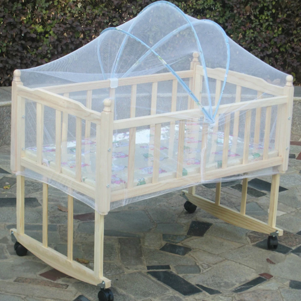 Baby Crib Netting White Mesh hole cloth+PP tube Summer Anti Mosquito