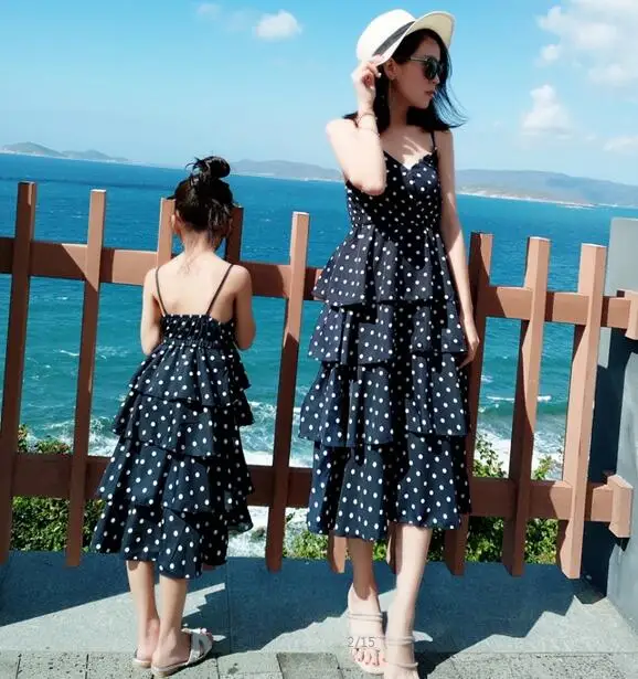 

Summer fashionMother Daughter Dresses Fashion Family Matching Mom Girls Clothes Baby Mommy And Me Clothes Vacation beach Dresses
