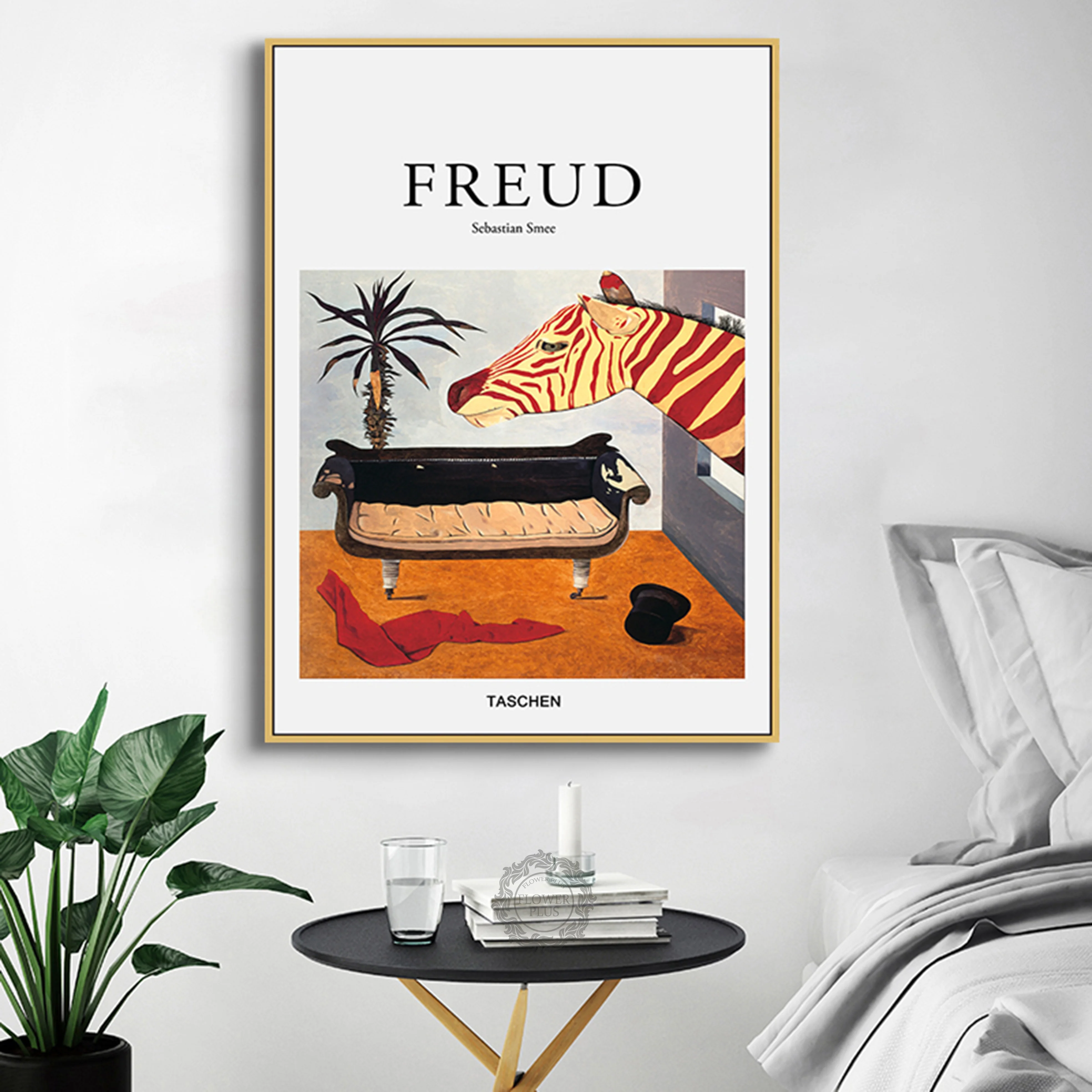 

Freud Psychoanalyst Sofa Still Life Posters and Prints Canvas Art Painting Wall Picture for Living Room Hallway Clinic Decor