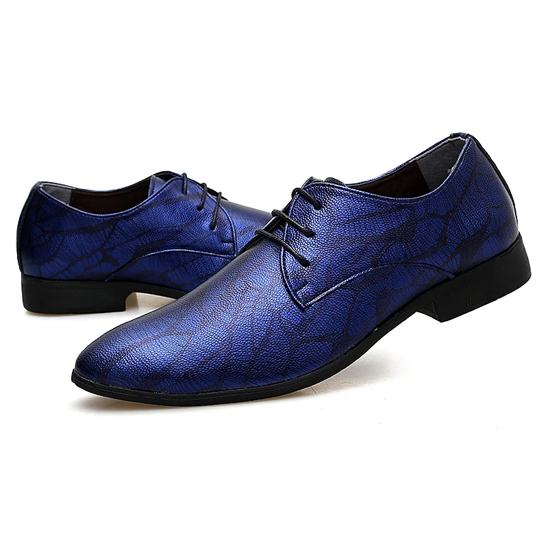fashion snake skin men leather dress shoes cool designer evening party male footwear italian wedding brogue oxford shoes for men (46)