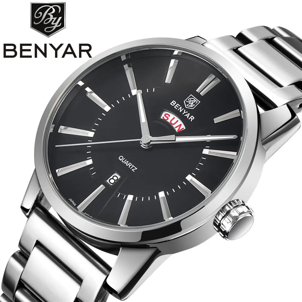 

Hot Mens Watches Top Luxury Brand BENYAR Quartz Watch Men Fashion Casual Waterproof Watch Relogio Masculino Montre Homme