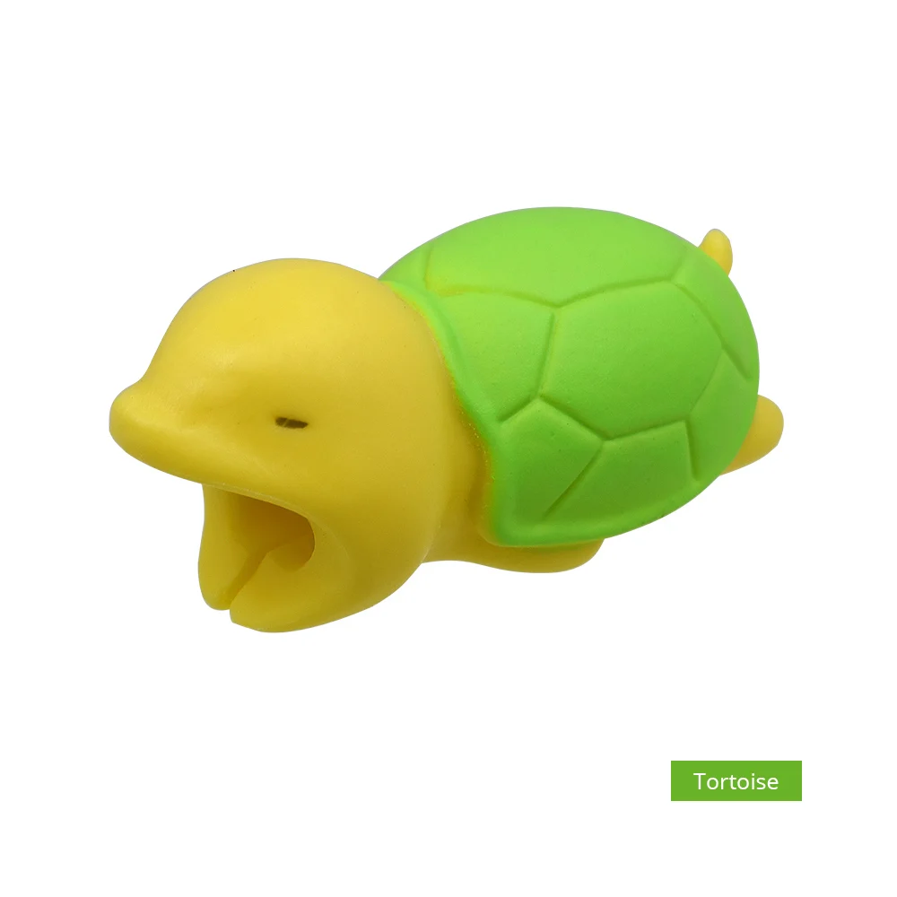 TISHRIC защита для usb-кабеля зарядное устройство/милый/мультфильм животное укуса намотки для iphone/samsung/huawei/Android/Moile телефон Android - Цвет: Tortoise