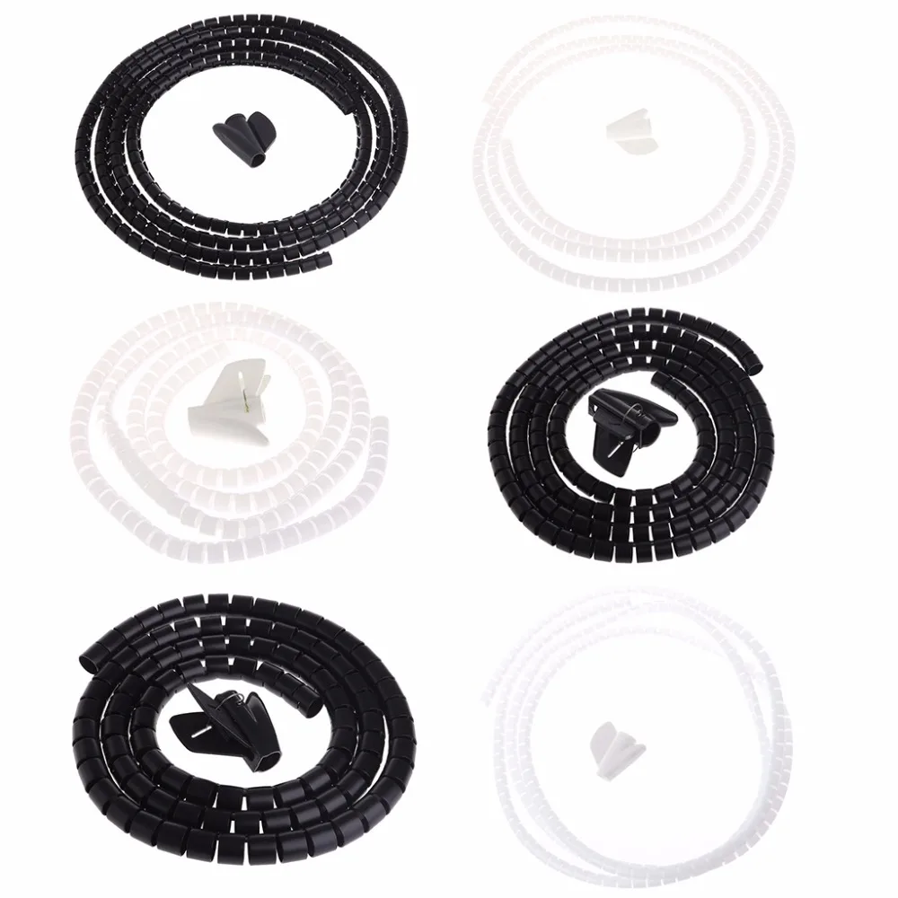 

CHUNGHOPPE Spiral Wire Wrap Computer Cord Protector Cable Winder Clip Organizer D8-25mm