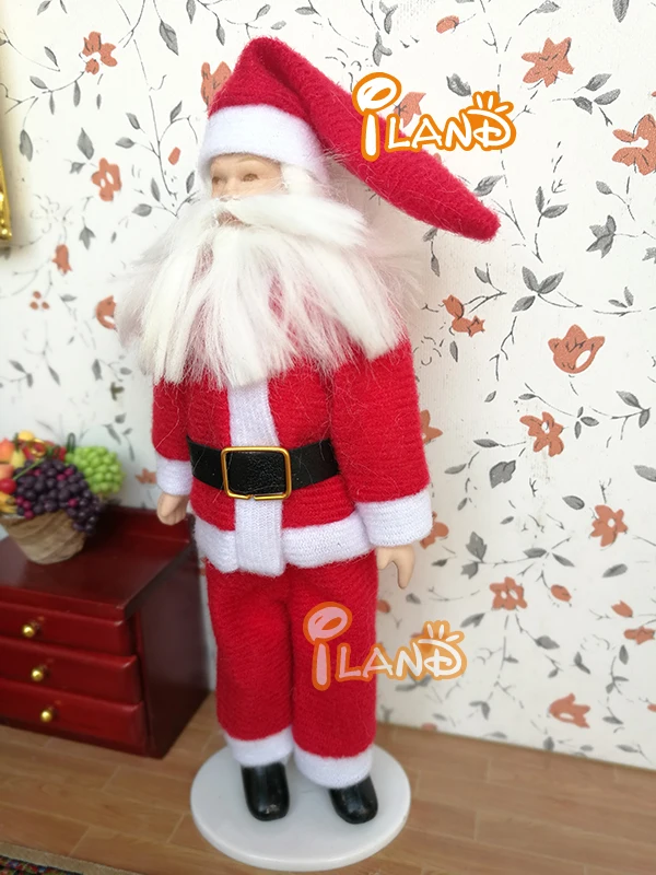 

15cm Porcelain Doll Model 1:12 Dollhouse Miniature Red Santa #PP023