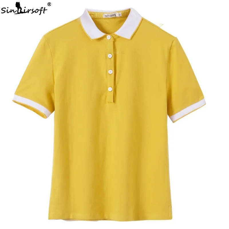 

Fashion Short Sleeve Summer 2019 Women's Lapel T-Shirt is Comfortable Cotton Short Sleeve Loose Large Size Short Sleeve S M L