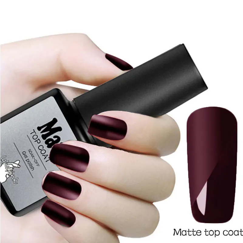 

lghzlink Cleaning Matt Top Coat Matte UV Gel Nail Polish UV Varnish Primer Layer Varnish Matte Polish Color Gel Top Paint Gel