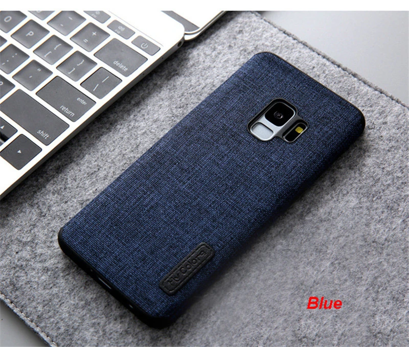 BBSW For Galaxy S9 Plus Cover Linen Cloth+Soft Silicone TPU Shockproof Phone Back Case For SAMSUNG S9 S9+ Protective Shell Capa (4)