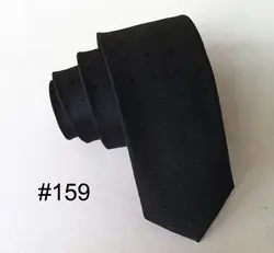 2017 Черный узкий галстук в горошек с Жаккардом плетение БЕСПЛАТНАЯ ДОСТАВКА галстуков