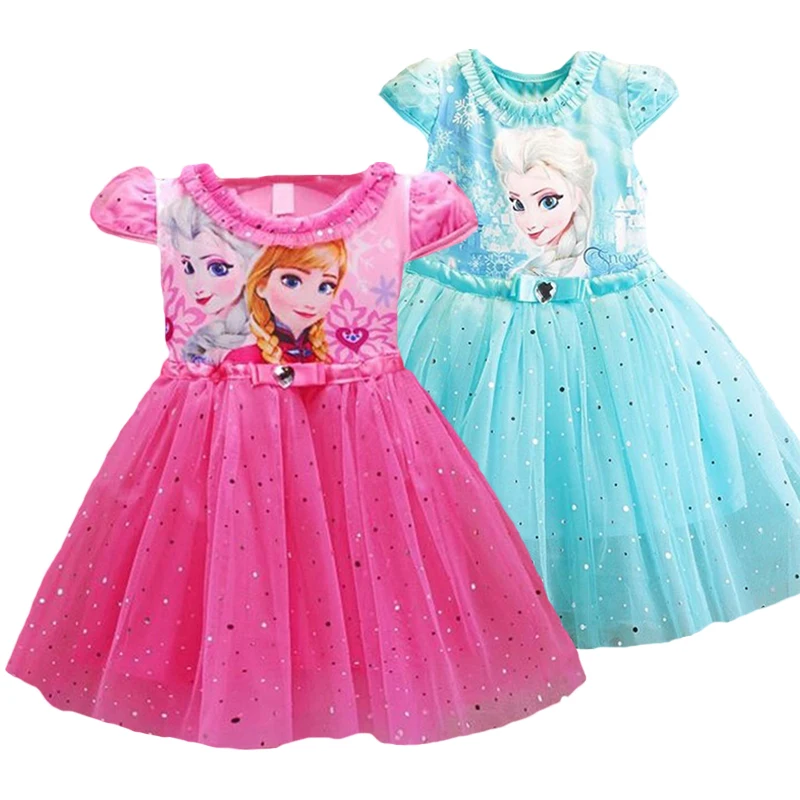 

Girl Dresses Summer Brand Baby Kid Clothes Princess Anna Elsa Formal dress Snow Queen Cosplay Costume Party Children Clothing