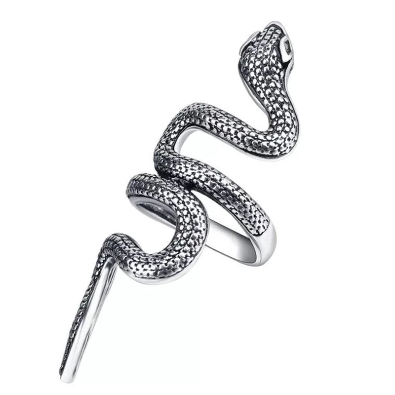 

Fashion Personality Snake Rings For Women Man Black Color Heavy Metals Punk Rock Ring Vintage Animal Jewelry Gifts FSPJZ121