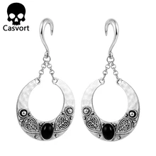 Casvort Новое поступление Пирсинг из нержавеющей стали Висячие беруши и тоннели пара распродажа измерительные сережки