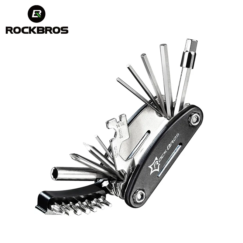 

ROCKBROS 16 in 1 Bicycle Tools Sets Mountain Bike Bicycle Multi Repair Tool Kit Hex Spoke Wrench Mountain Cycle Screwdriver Tool