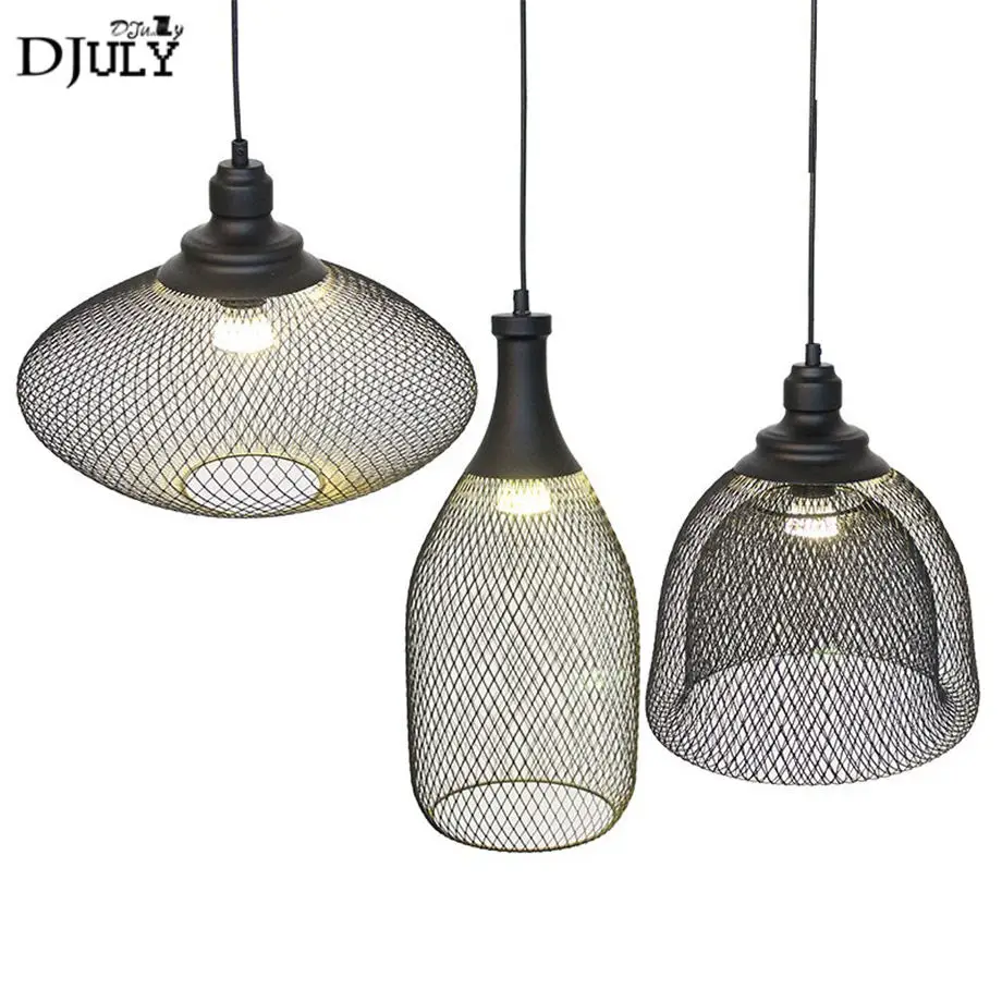 

American industrial Fishing net pendant lights for coffee store dining room bar retro hanging lamp loft luminaire droppshiping