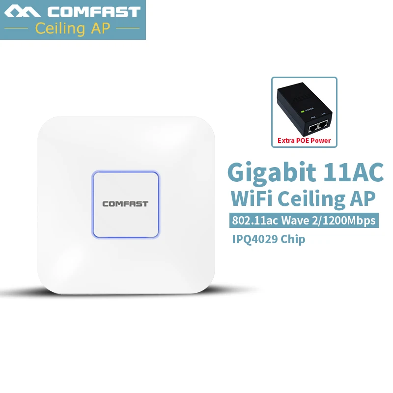 COMFAST wireless Ap CF-E370AC 1200Mbps Ceiling AP 802.11ac wifi router Indoor AP for Hotel/Home wifi coverage Access Point AP