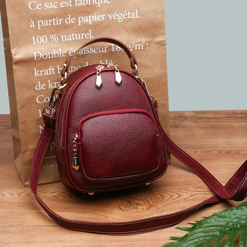 

fashion women bag real leather female handbag mini small fashion tote shoulder bags sac a main girls travel hand bag