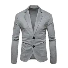 Топ джентльменский пиджак пальто Для мужчин обтягивающий официальный пиджак в деловом стиле пальто Твердые две кнопки мужской пиджак куртки пальто пиджаки