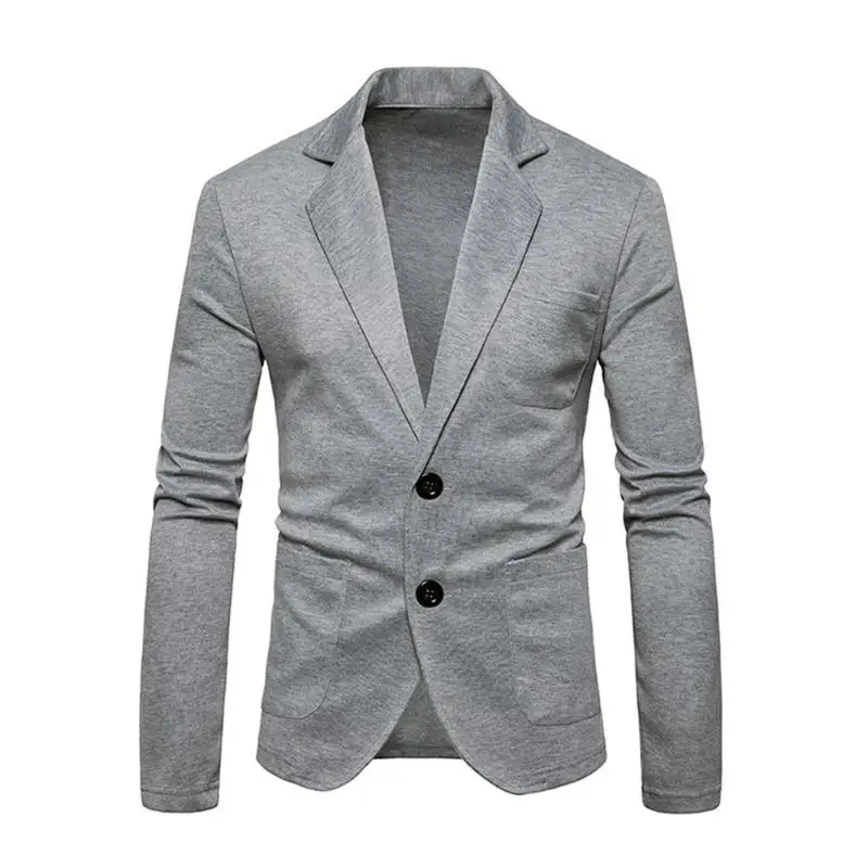 

Top Gentlemen Blazer Coat Men Slim Fit Formal Business Blazer Coat Solid Two Buttons Suit Jacket Male Blazer Coat Jackets