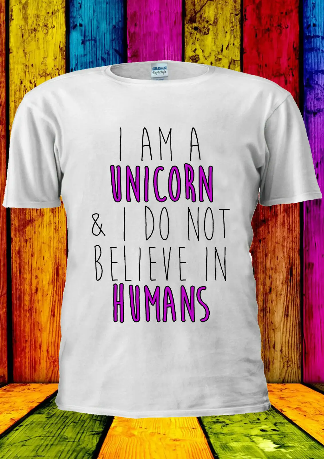 I Unicorn &amp Don't Believe Humans футболка жилет для мужчин и женщин унисекс 2344 хип хоп
