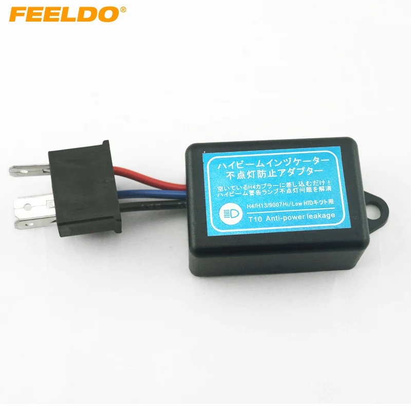 

FEELDO DC12V Car H4 HID NO Error Warning Canceller Anti-power Leakage Module Load Resistor NO Flickering #4202