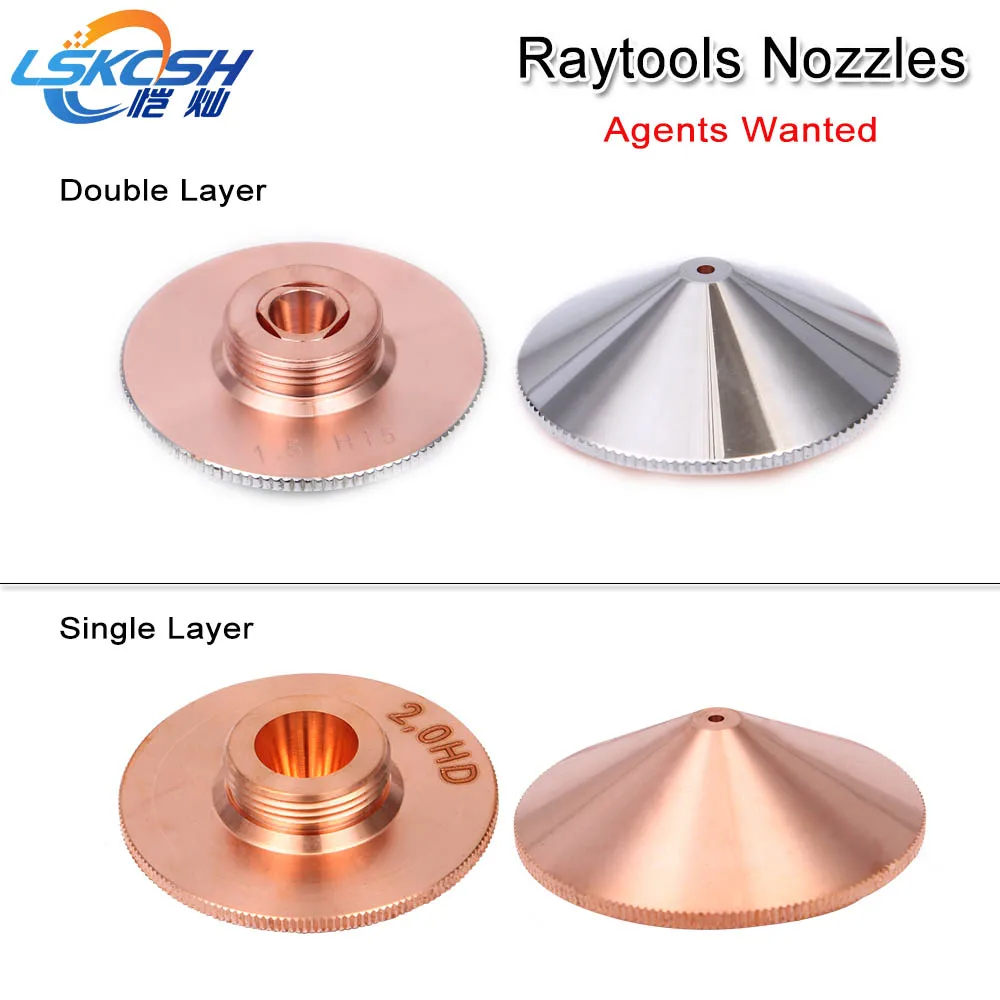 

LSKCSH Laser Nozzle Single Layer /Double Layers Dia.32mm Caliber 0.8 - 5.0mm for bodor raytools laser conusmables wholesale