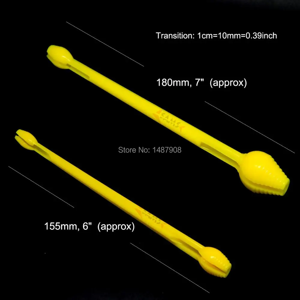 Details about    Fishing Hook Disgorger Snelled Fish Hook Remover Tool 2PCS in Pack Yellow 2PCS 