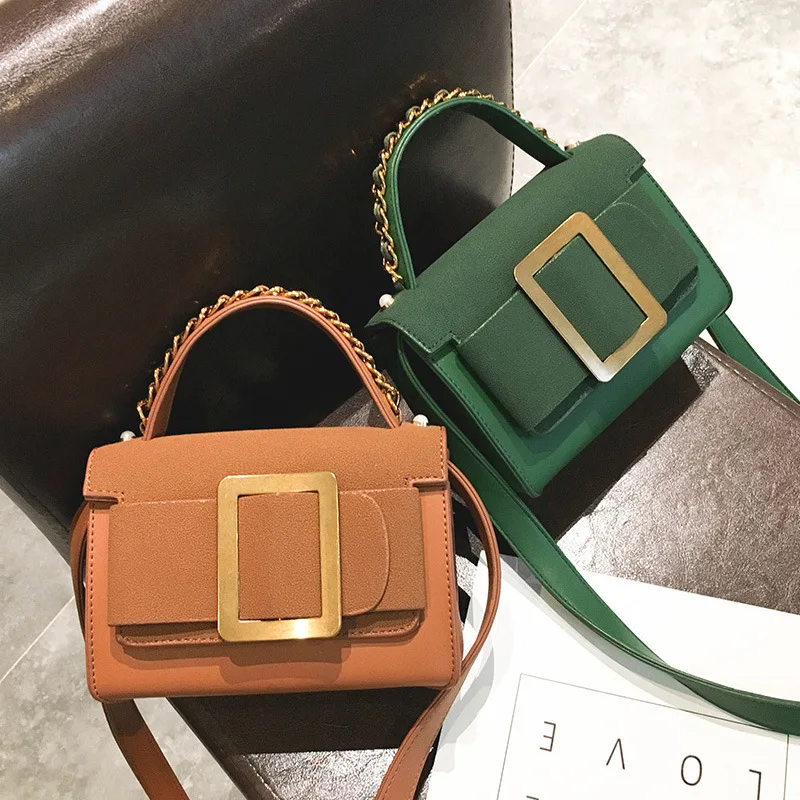 

2019 summer new retro shoulder leisure small square bag women's bag portable slung