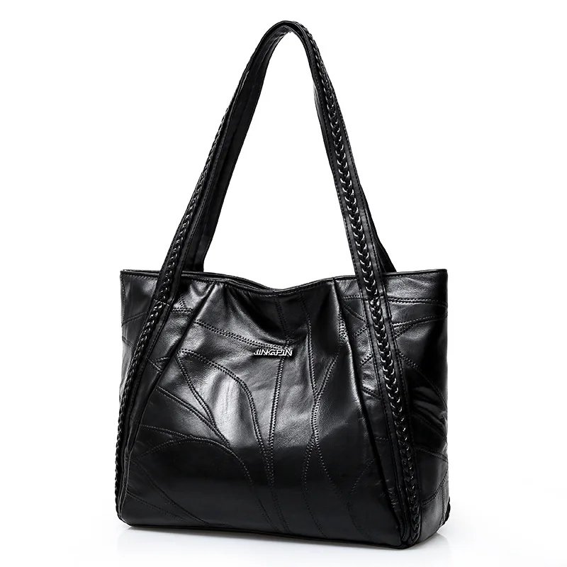 

Women Tote Bag Genuine Sheepskin Patchwork Casual Hand Bags Large Capacity Woman Shoulder Bag Ladies Shopping Bags for Female