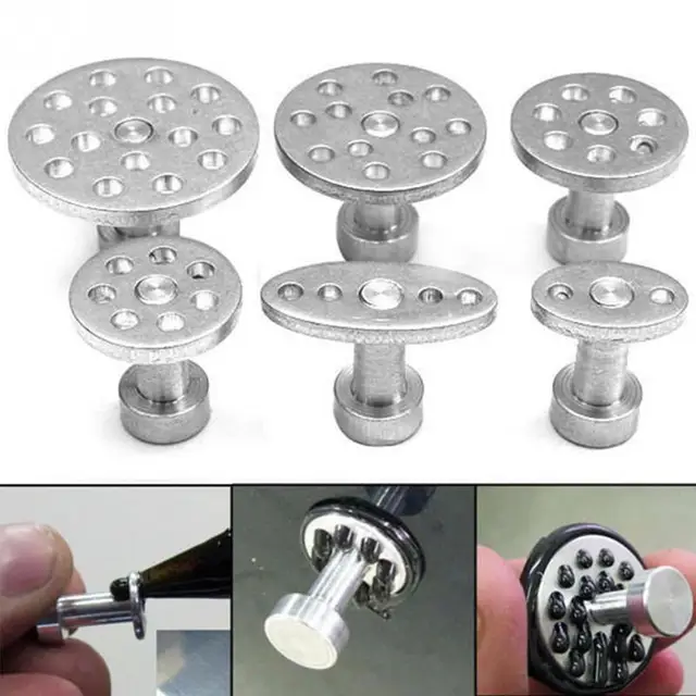 Dent Pulling Glue Tabs 6 Aluminum Pieces Dent Puller Kit