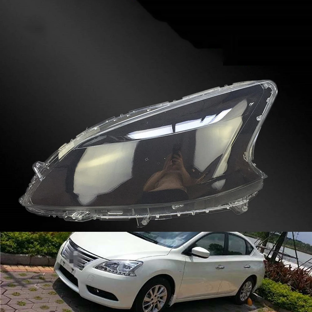 Для Nissan Sylphy 2012 2013 прозрачная фара автомобиля прозрачная линза автомобильный брелок крышка