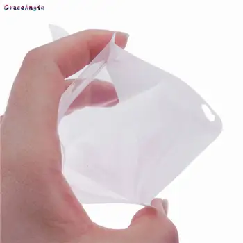 

GraceAngie 50Pcs Pearlescent film ziplock bag Translucent plastic Packaging Grip Seal Reclosable Jewelry Packing Bag Accessory