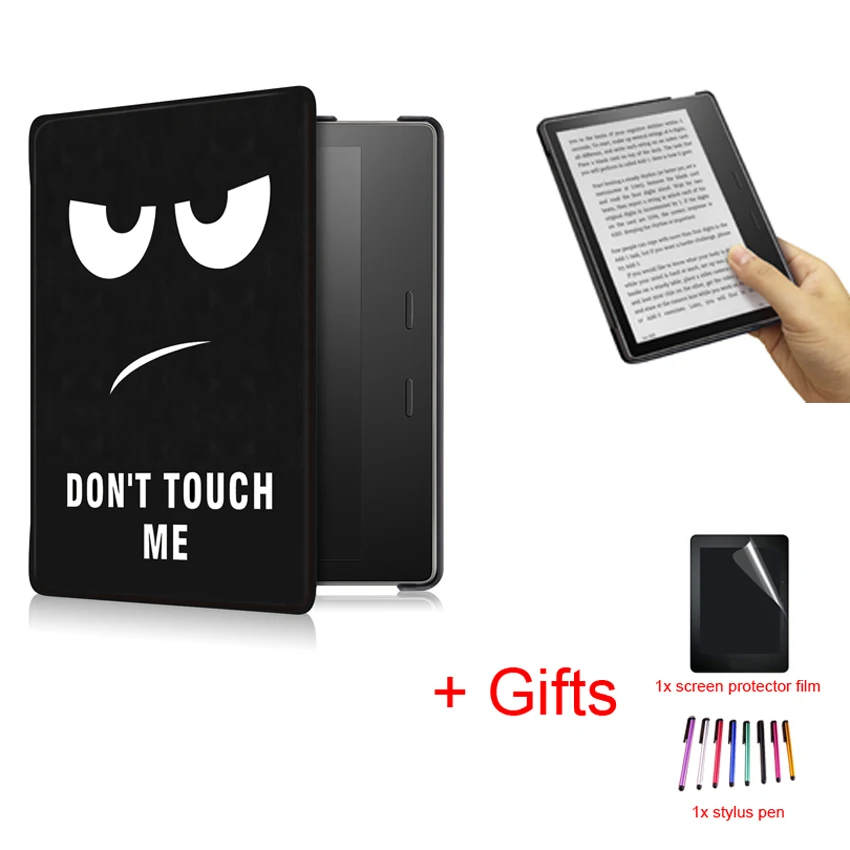 

Case for Amazon Kindle oasis 7inch Flip PU Leather Case Cover 7'' E-book Stand Protective Tablet for Kindle oasis 7 +Film+Pen