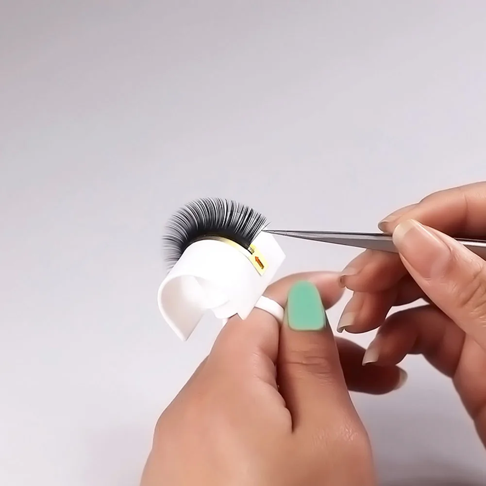 

New Eyelash Extension Glue Ring Adhesive Eyelash Pallet Holder Makeup Kit Tool Make up can dropshipng