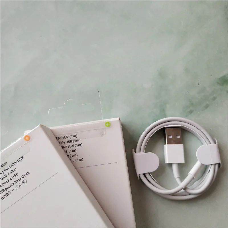 

10Pcs/lot 1m/3ft High quality OD 3.0mm Data USB charger Cable for iphone 6 6s 7 Plus 8 X with packaging Woven usb charging cable